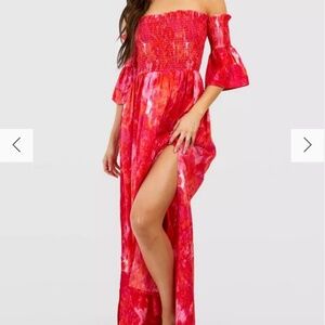 Boohoo - Abstract Print Maxi Dress